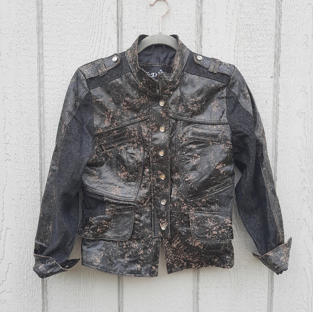 H&D Leather Jacket Size Medium